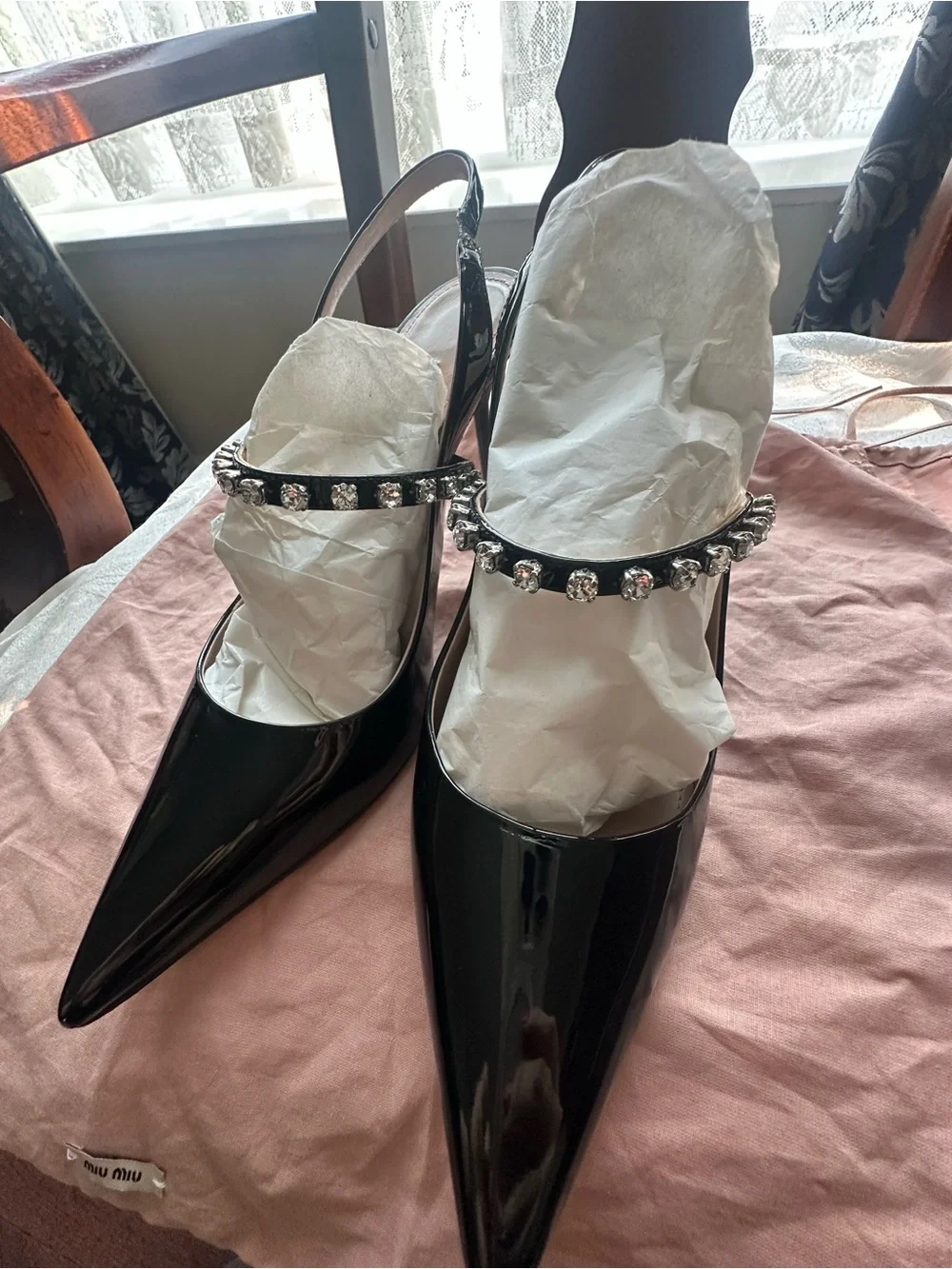Miu Miu Patent Leather Slingback